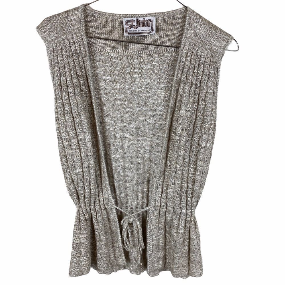 Vintage St. John Sleeveless Knit Cardigan Vest